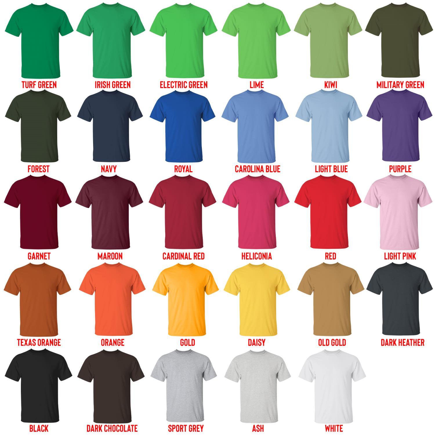t shirt color chart - Daemons of the Shadow Realm Store
